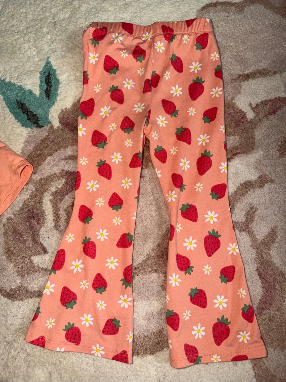 btween Peach & Red Strawberry Two-Piece Matching Set - Picture 5 of 9